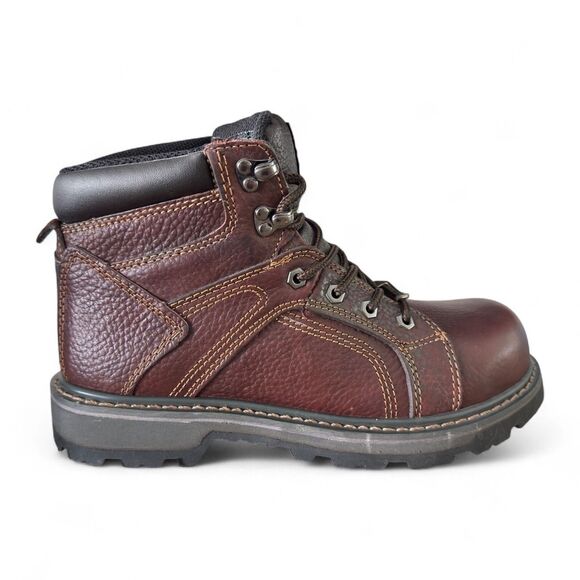 Mack Gorman Steel Toe Work Boots Men’s 8 Brown Leather Oil Resistant Durable - Picture 9 of 14